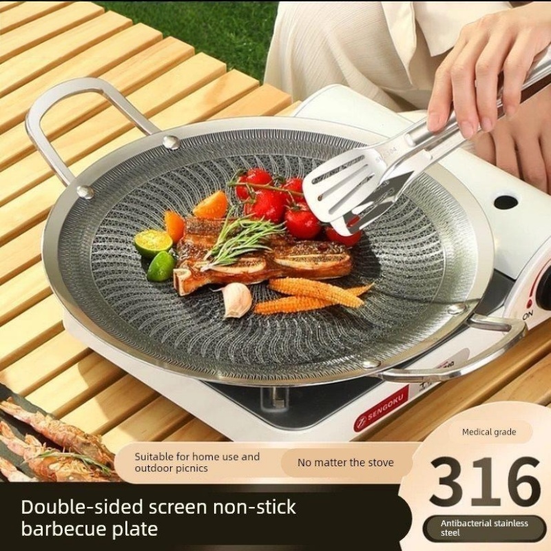 Camping Hiking Cooking - Wielofunkcyjna patelnia grillowa ze stali nierdzewnej