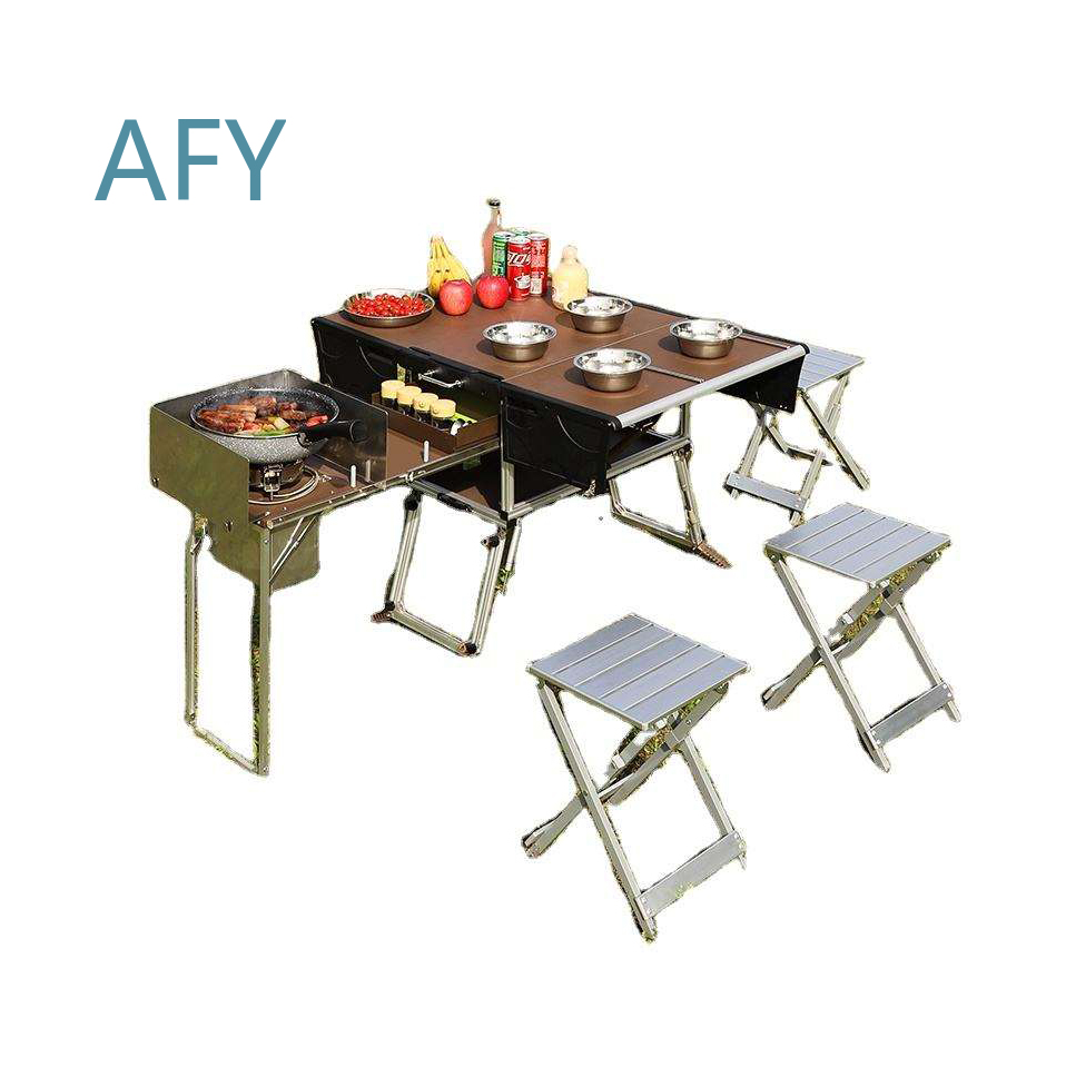 Przenośny składany wózek gastr – Camping Cooking Dining Set recenzja i cena