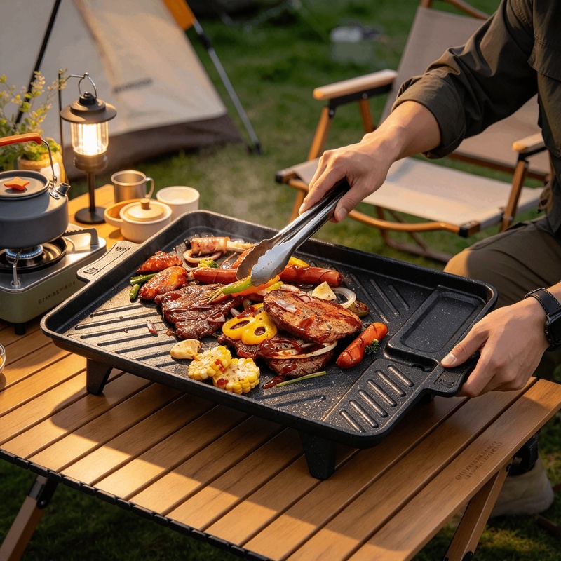 Przenośna płyta do grillowania – Camping Hiking Cooking recenzja i cena