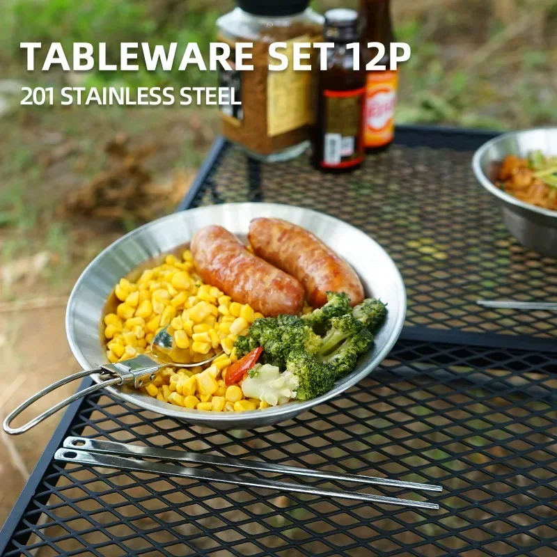 CLS&NOBANA 12-częściowy Zestaw – Camping Cooking Dining Set recenzja i cena